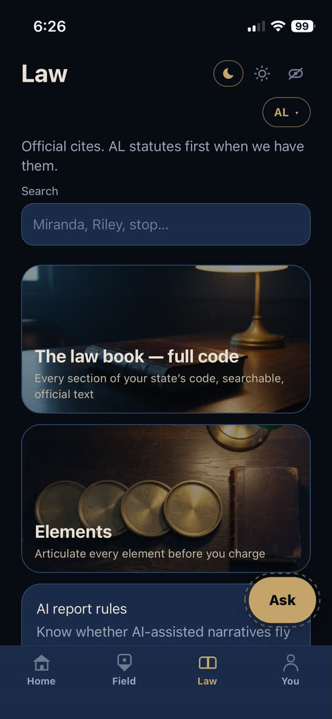 Officer One — Law